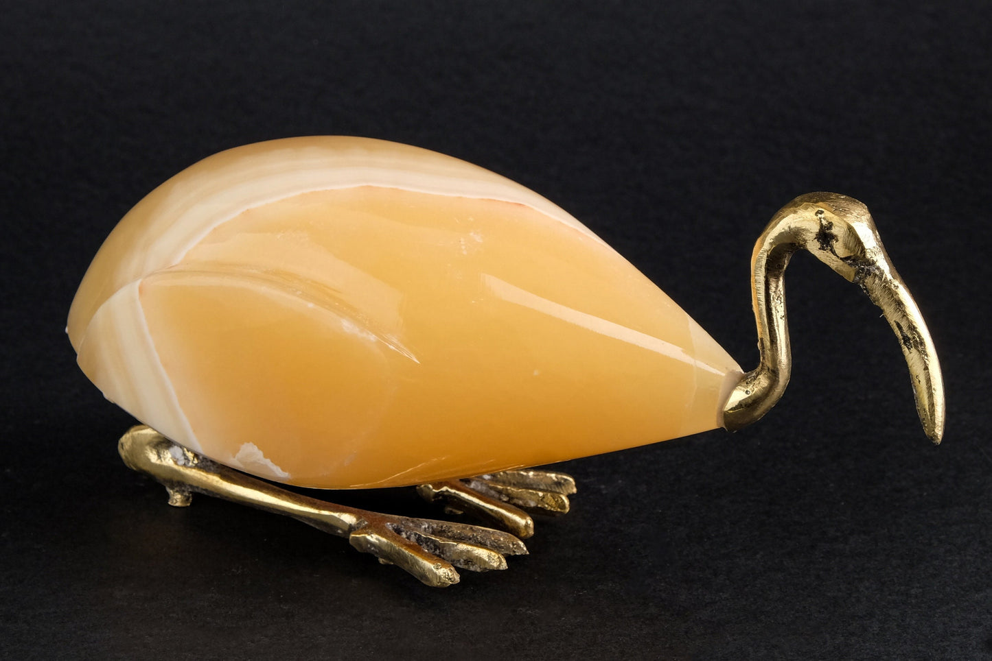 Thoth as The SACRED IBIS heavy Alabaster stone with Copper made in Egypt. He was depicted as an Ibis bird or a baboon