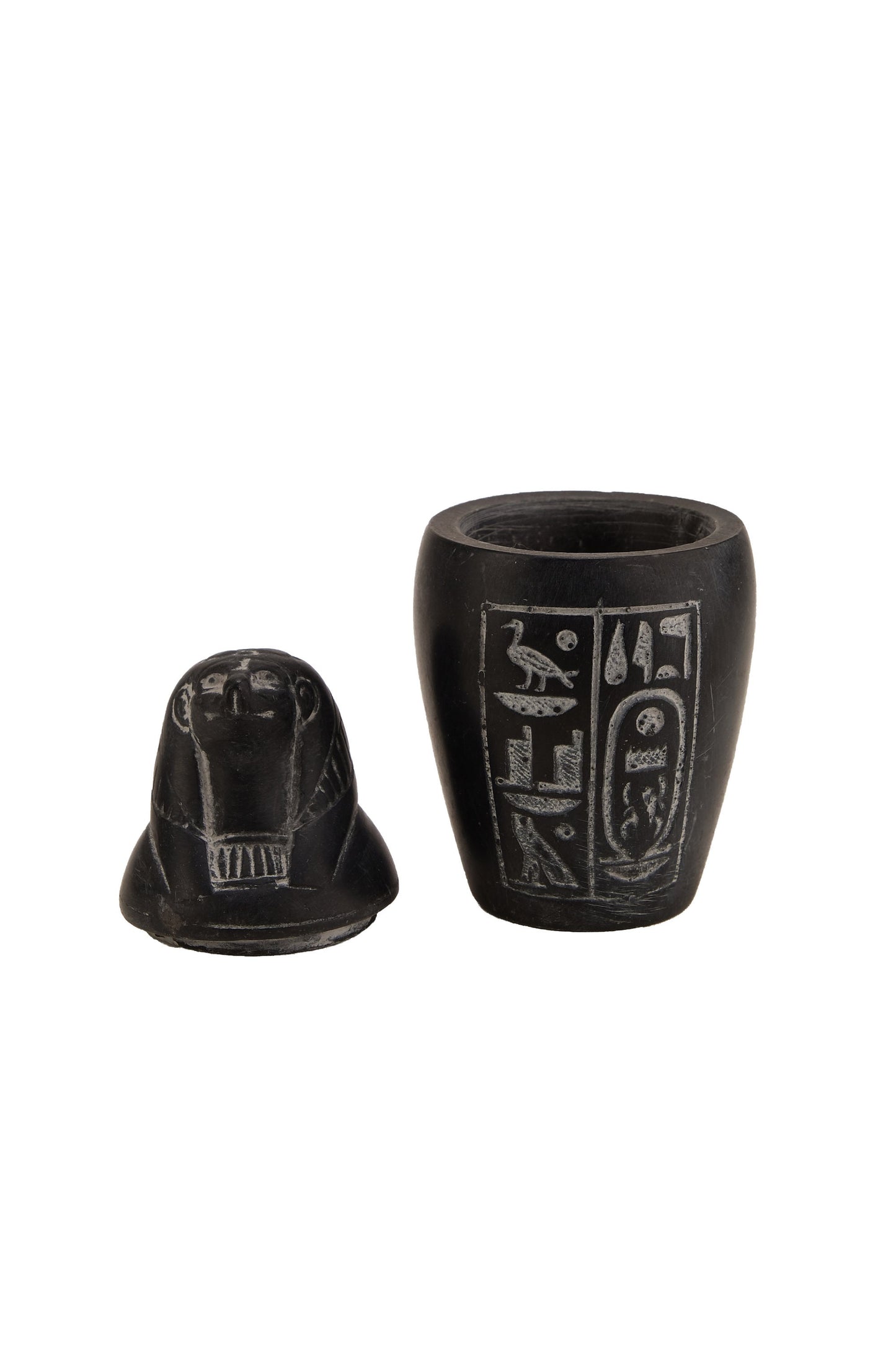 Sons of Horus Egyptian Art Canopic jars gray stone made in Egypt