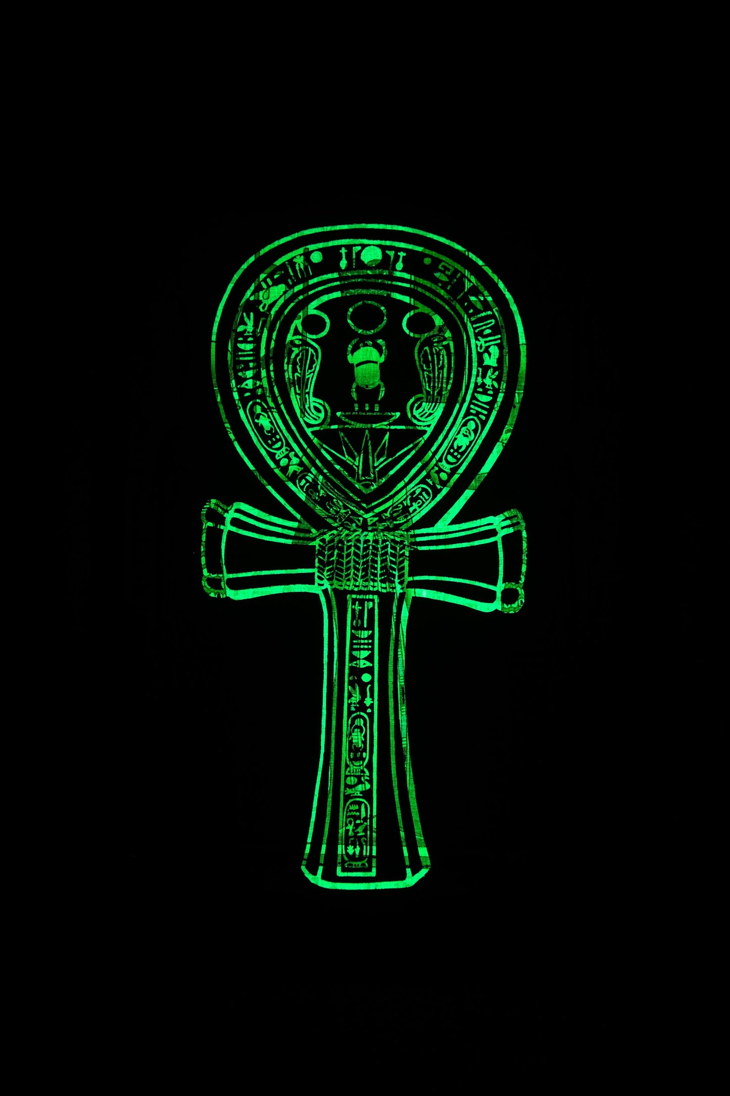 Glow in the Dark Queen Nefertari Coronation & Blessing with Goddess Isis and Hathor papyrus- Ancient