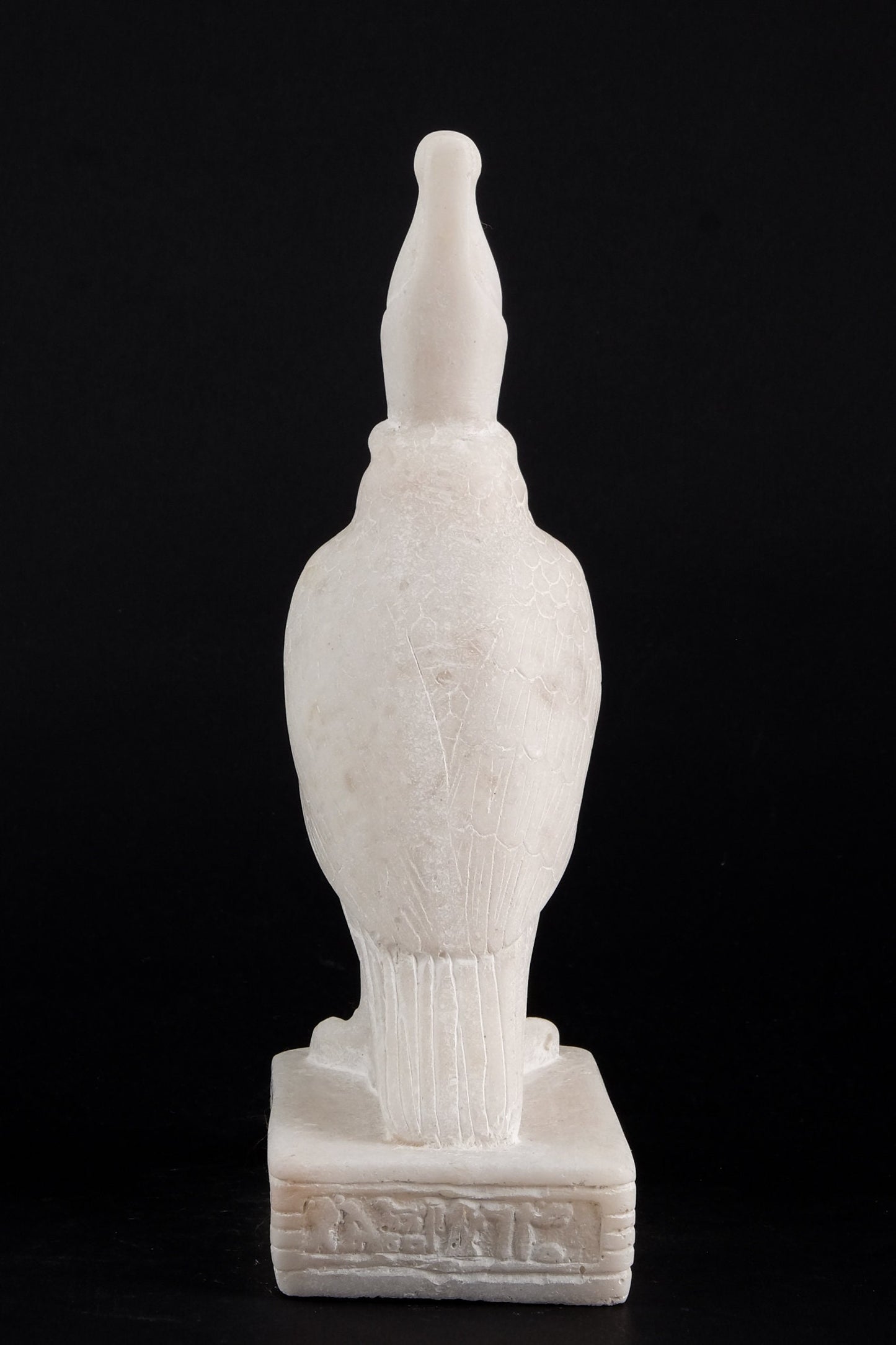 Ancient Egyptian Falcon Bird God Horus statue sculpture white marble stone made in Egypt