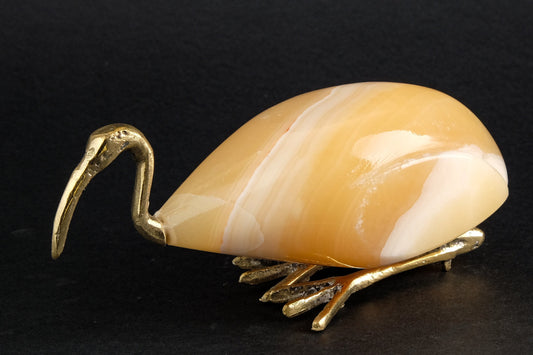 Thoth as The SACRED IBIS heavy Alabaster stone with Copper made in Egypt. He was depicted as an Ibis bird or a baboon