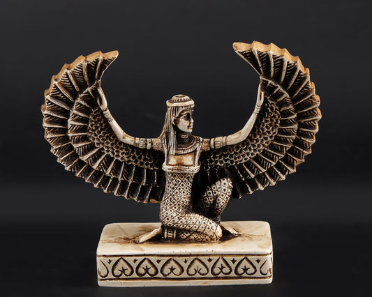 Ancient Egyptian statue of Isis wings Symbol of fertility