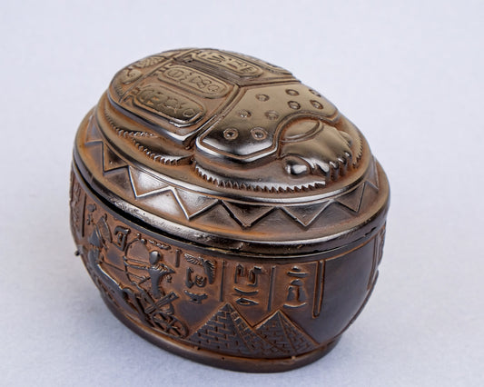 Fantastic Unique Ancient Egyptian Art Scarab as a Jewelry Box - Heavy black stone made in Egypt