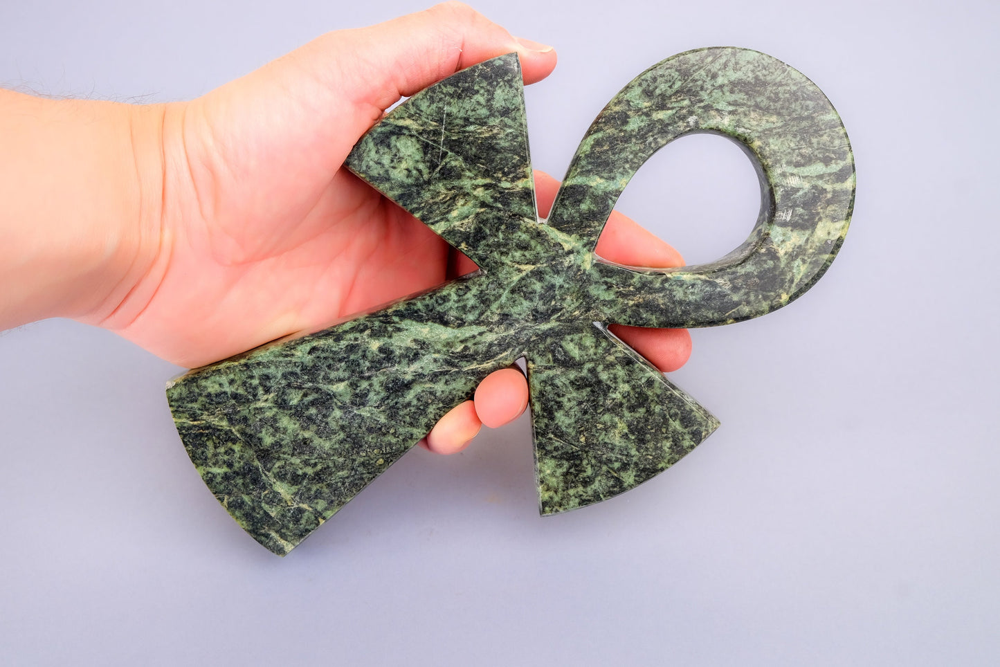 Ancient Egyptian Ankh Handmade from Egyptian green granite stone made in Egypt