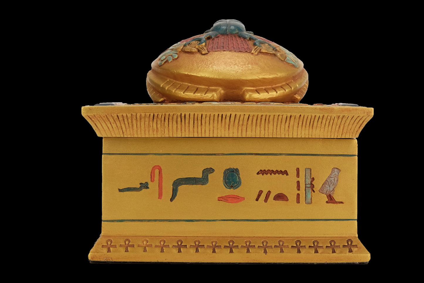 Unique Ancient Egyptian Art Box Heavy decorative Unique painted colored made in Egypt