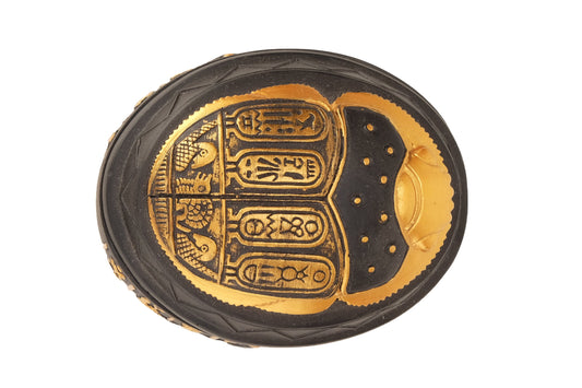 Fantastic Unique Ancient Egyptian Art Scarab as a Jewelry Box. Heavy stone Unique painted colored made in Egypt