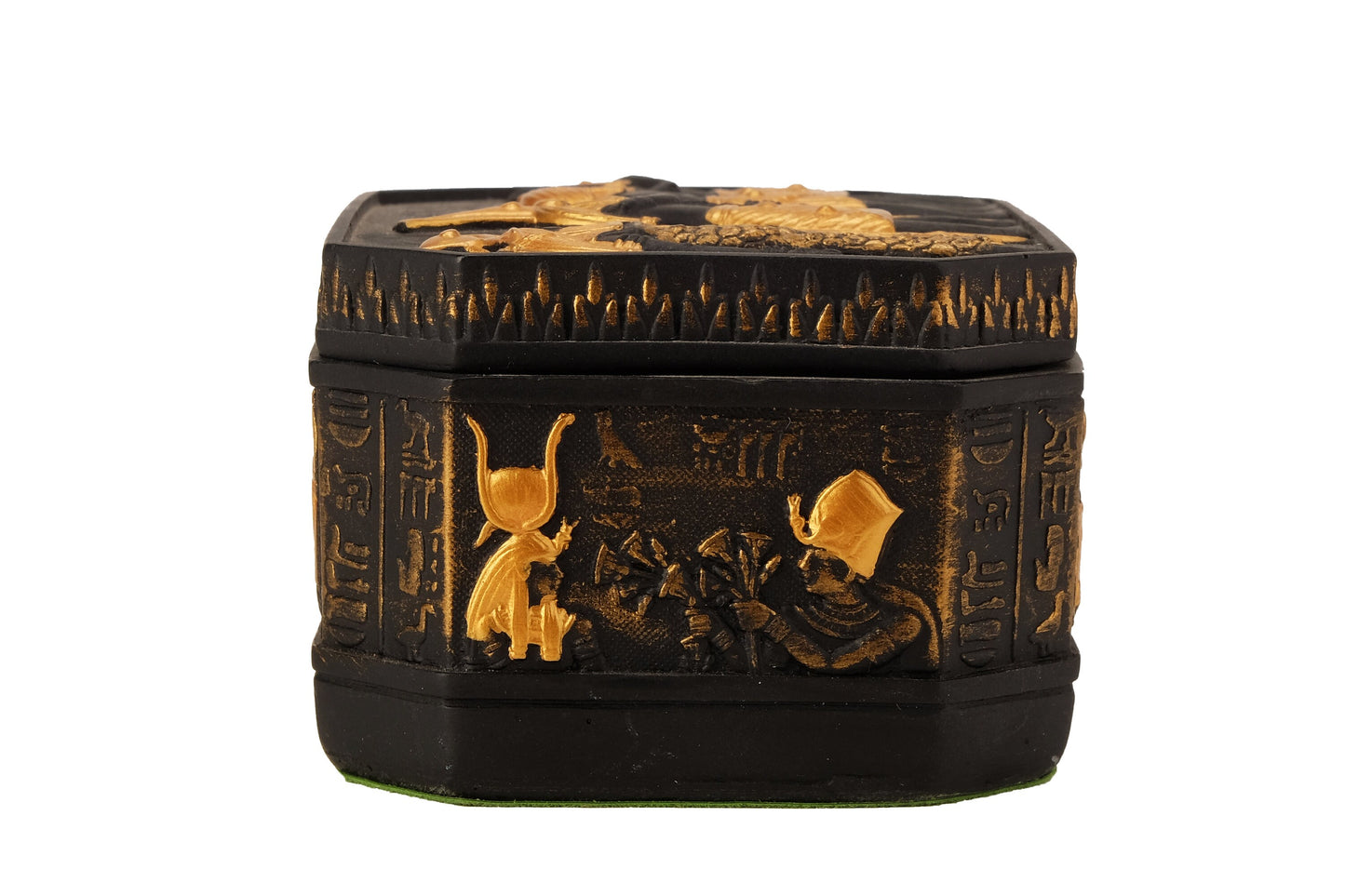 Unique Ancient Egyptian Art Box Heavy decorative inscriptions pharaonic unique painted colored made in Egypt