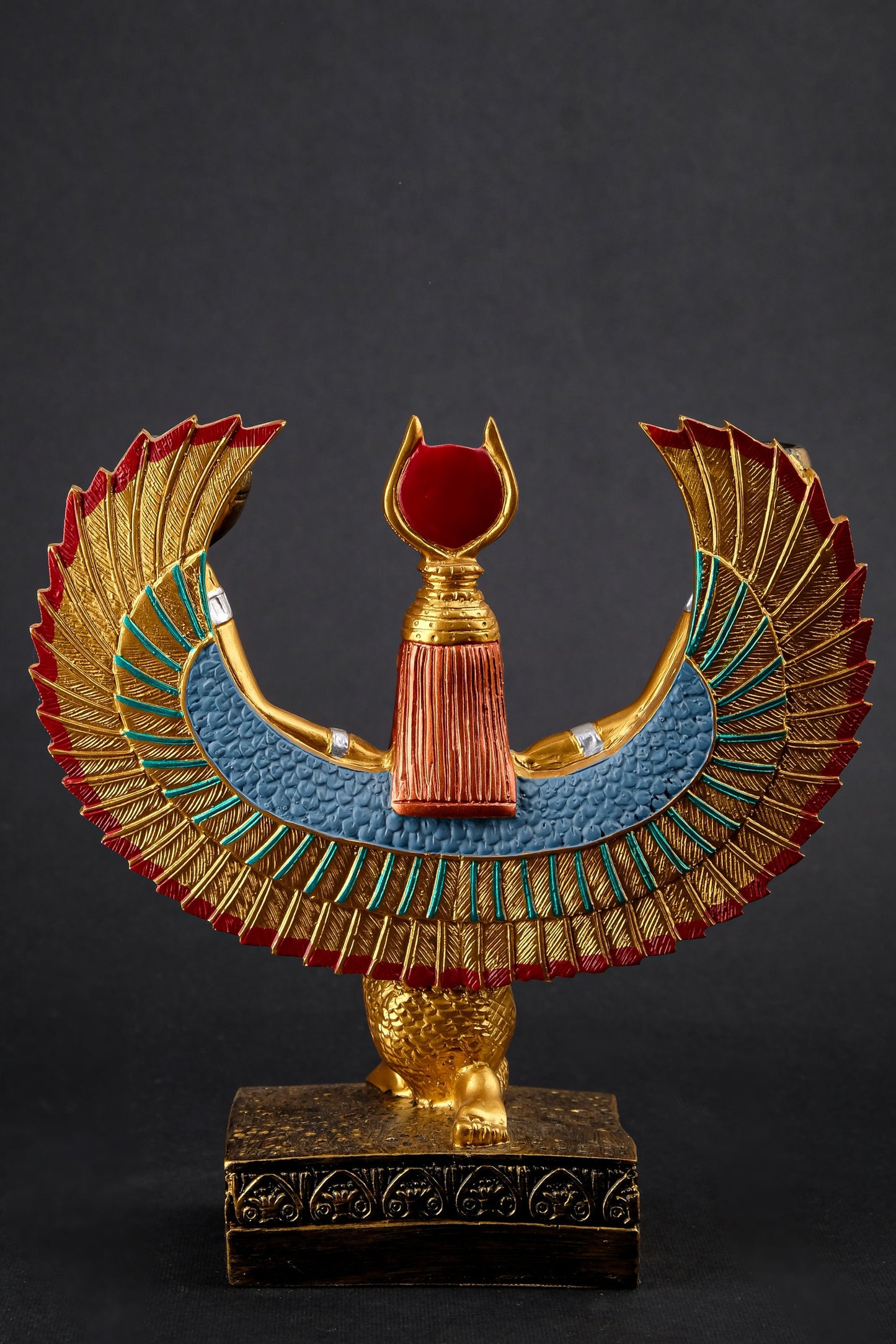 Isis Wings Goddess Figurine hand painted Egyptian art made in Egypt