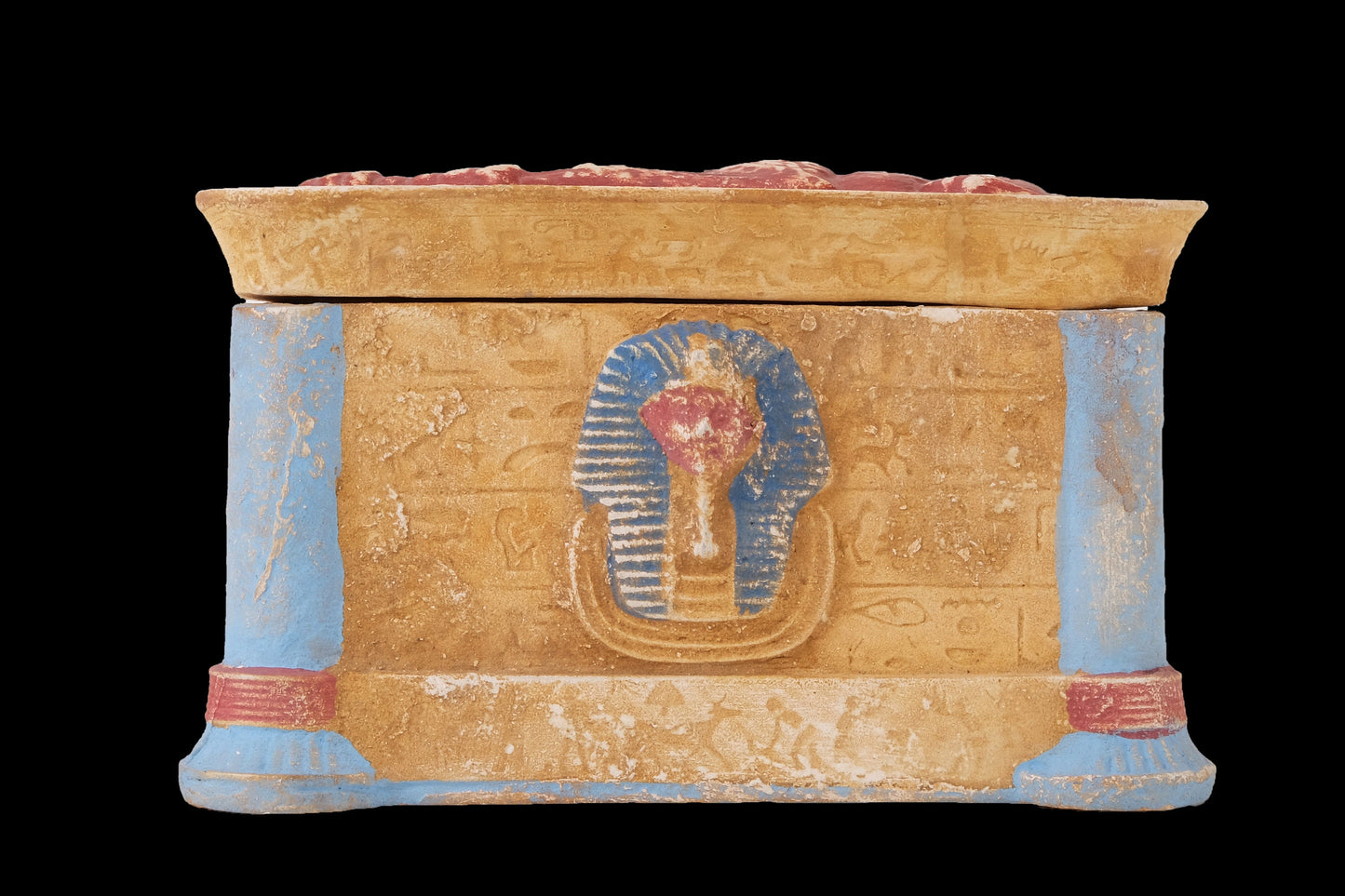 Box Egyptian decorative art Sphinx / King tut, Hieroglyphics pharaonic made in Egypt