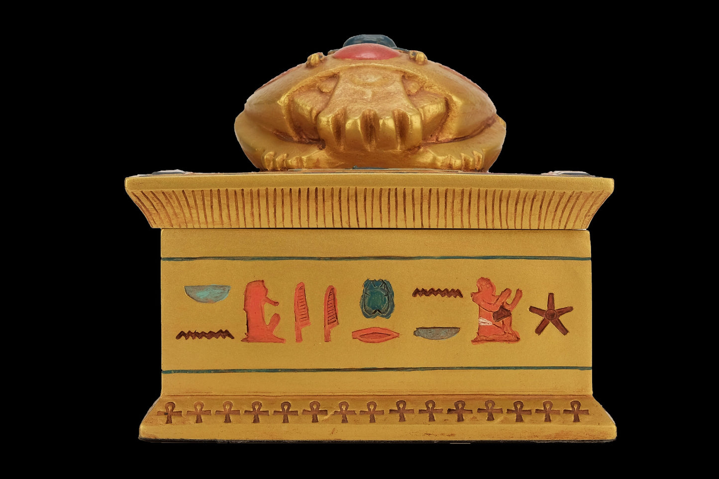 Unique Ancient Egyptian Art Box Heavy decorative Unique painted colored made in Egypt