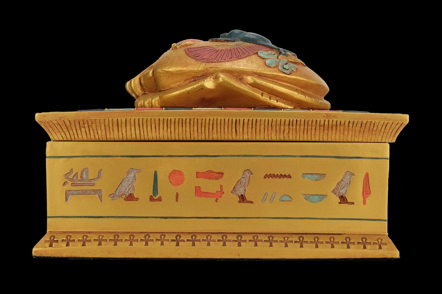 Unique Ancient Egyptian Art Box Heavy decorative Unique painted colored made in Egypt