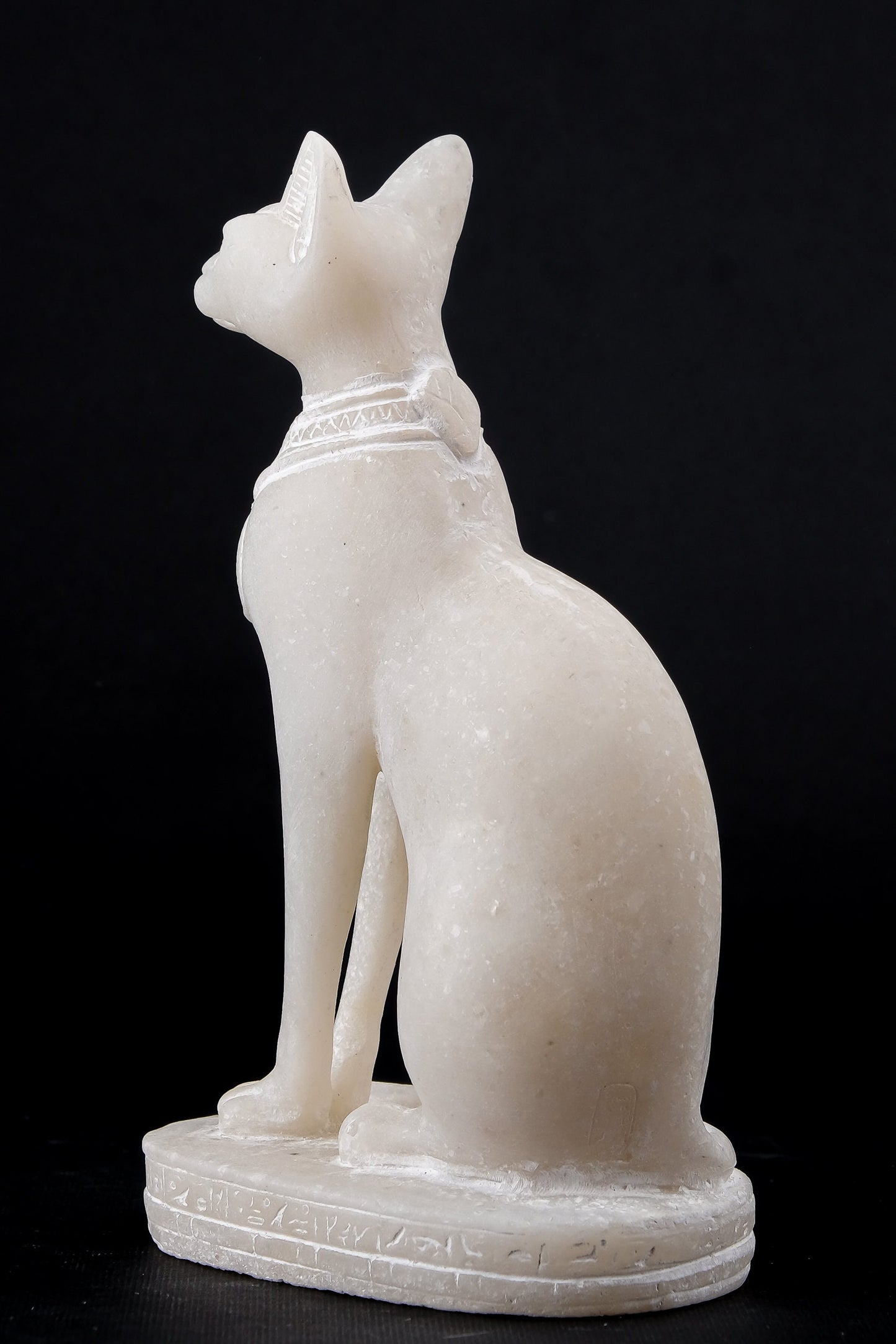 Statue goddess Bastet cat Sculpture marble stone Egyptian Art hand made in Egypt