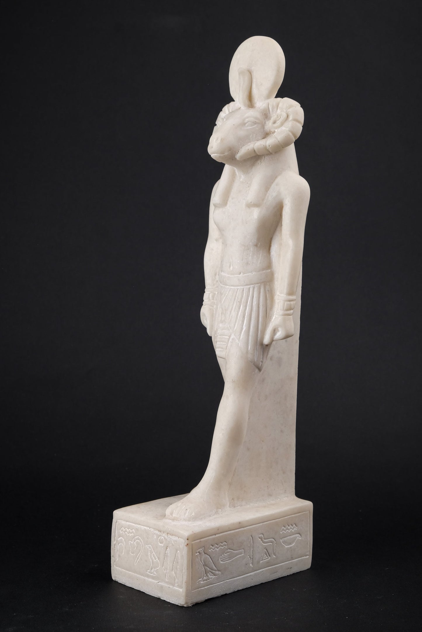 Ancient Egyptian Statue of Goddess Khnum Sculpture marble stone made in Egypt