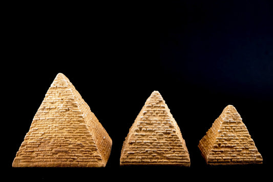 Vintage pyramids of Egypt Set - Set of 3 Pyramid - Egyptian Pyramids- like the one in Giza with a mazing real touching -EGYPTIAN Home Decor