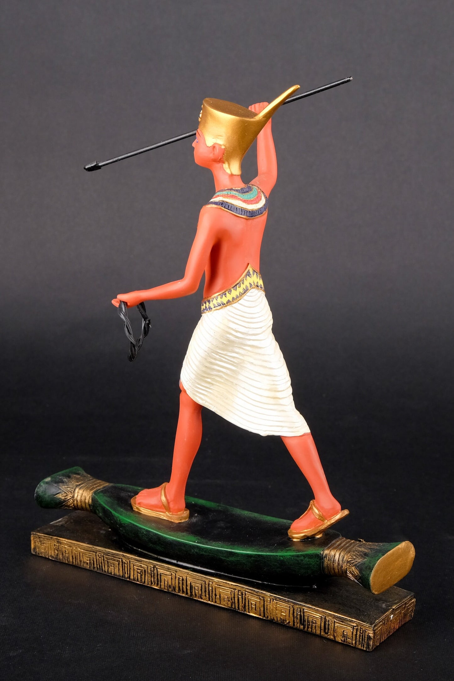 Amazing Egyptian statue of king Tutankhamun fisherman hand painted replica statue made in Egypt