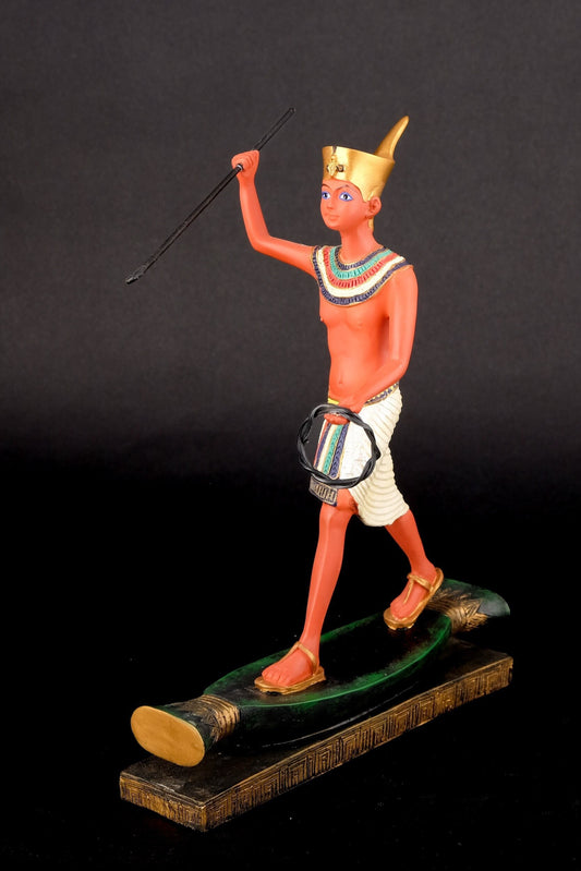 Amazing Egyptian statue of king Tutankhamun fisherman hand painted replica statue made in Egypt