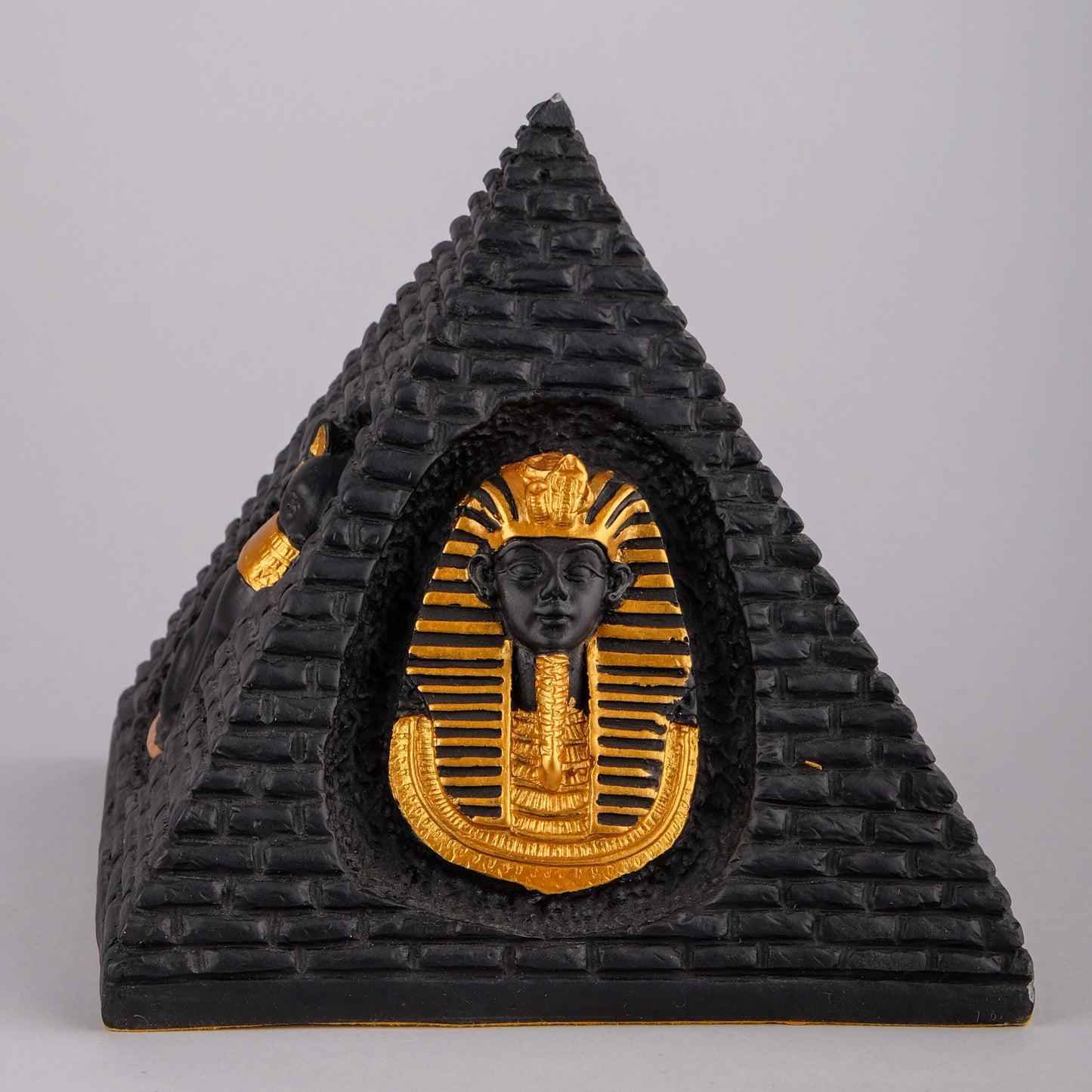 Ancient Egyptian pyramid Art pharaonic inscriptions black and gold made in Egypt