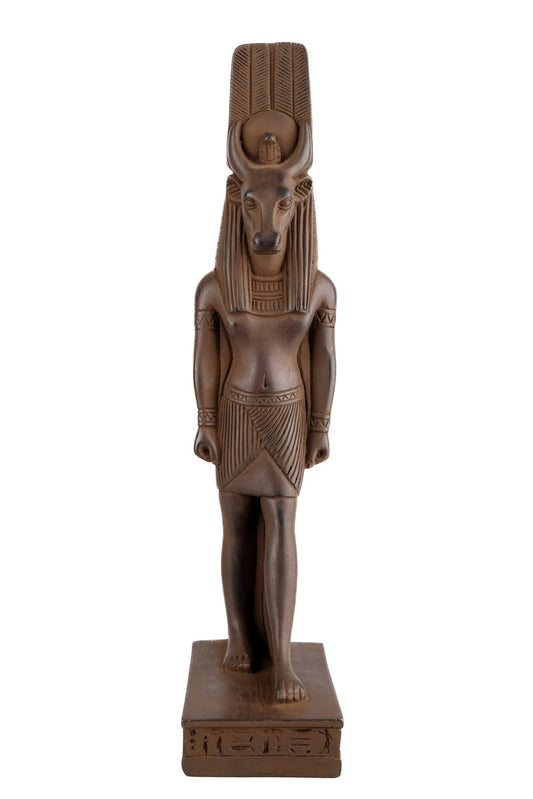 Statue Montu god of War lord of Medamud, depicted with a bull’s head. Large Matt finish made in Egypt