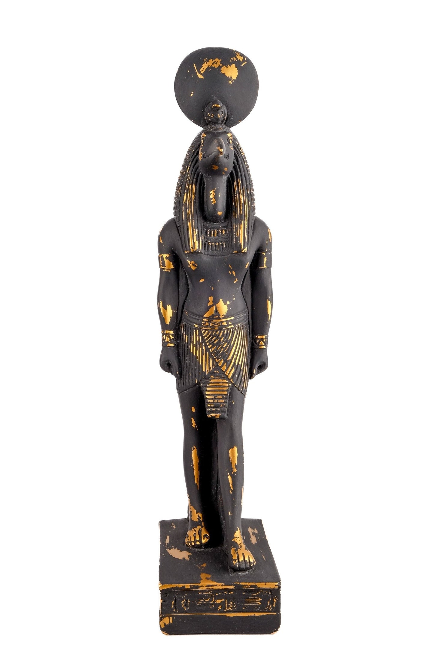 Ancient Egyptian statue of Thoth God of moon, magic, and master of knowledge - Handcrafted in acombination of gold and black Made in Egypt