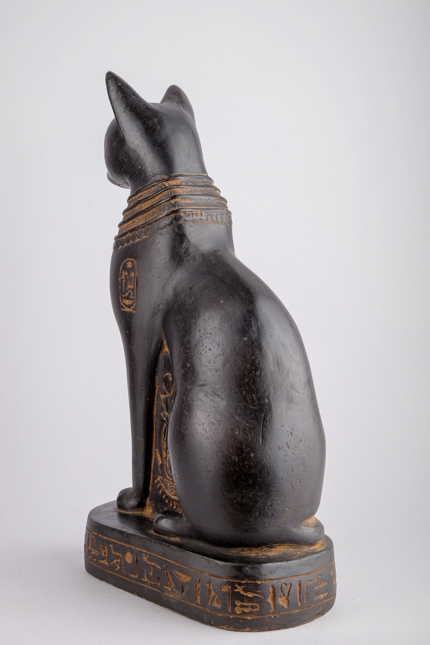 Handmade Bastet goddess statue - home decor cat - Cat statue - heavy black stone made in Egypt