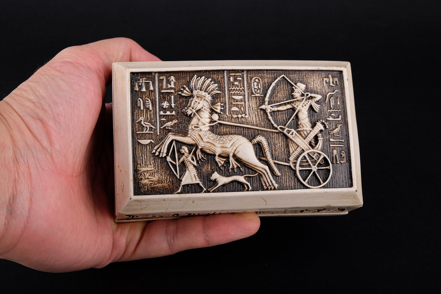 Egyptian Box decorative pharaoh art stone made in Egypt