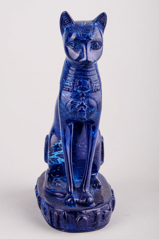 Hand-carved Bastet goddess statue - home decor cat - pharaonic Cat- Egyptian Baste