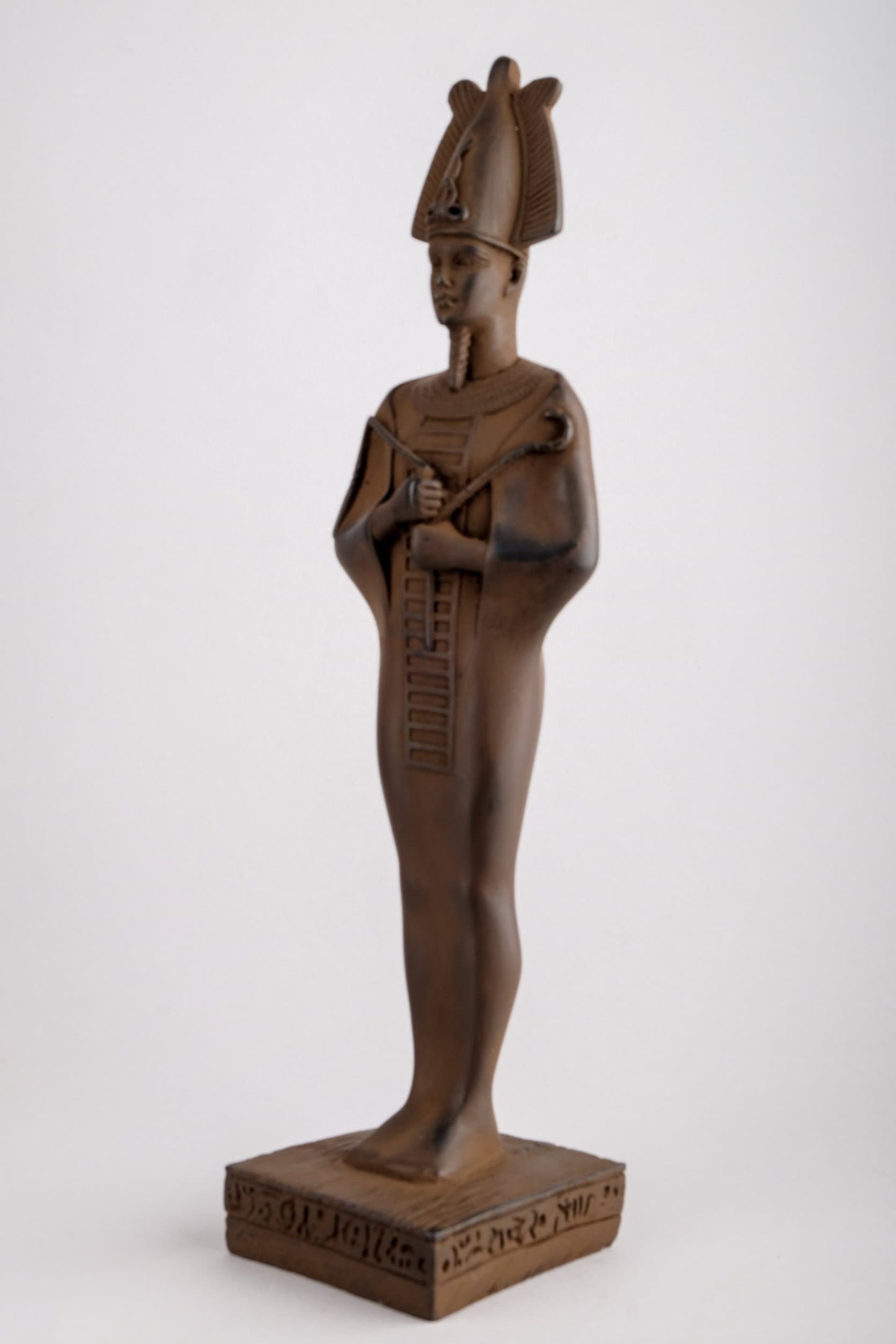 Statue god Osiris lord of the dead Matt finish made in Egypt. The first one associated with a mummy wrap