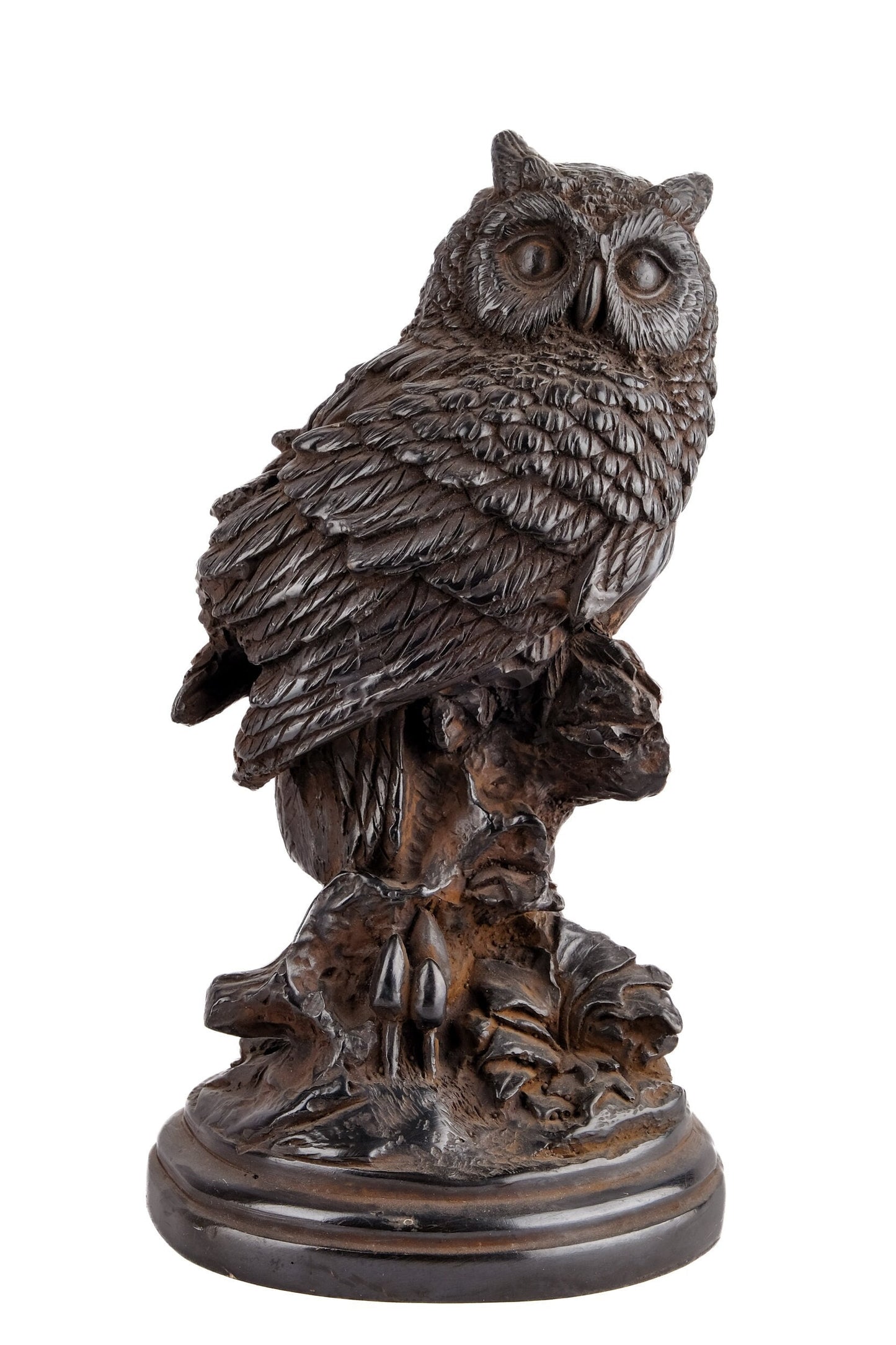 Chilling pharaoh Owl - The Keen-Sighted Hunters-Replica Handmade Altar statue from black basalt stone - made in Egypt