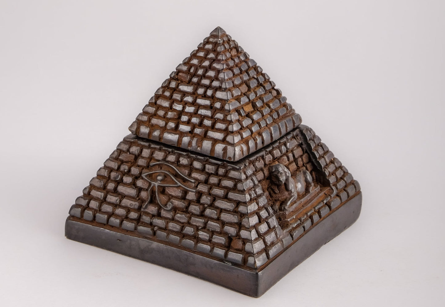 Egyptian pyramid Trinket Box Art pharaonic inscriptions black Egyptian pyramid jewelry Box- Desk Box-Egyptian home decor made in Egypt