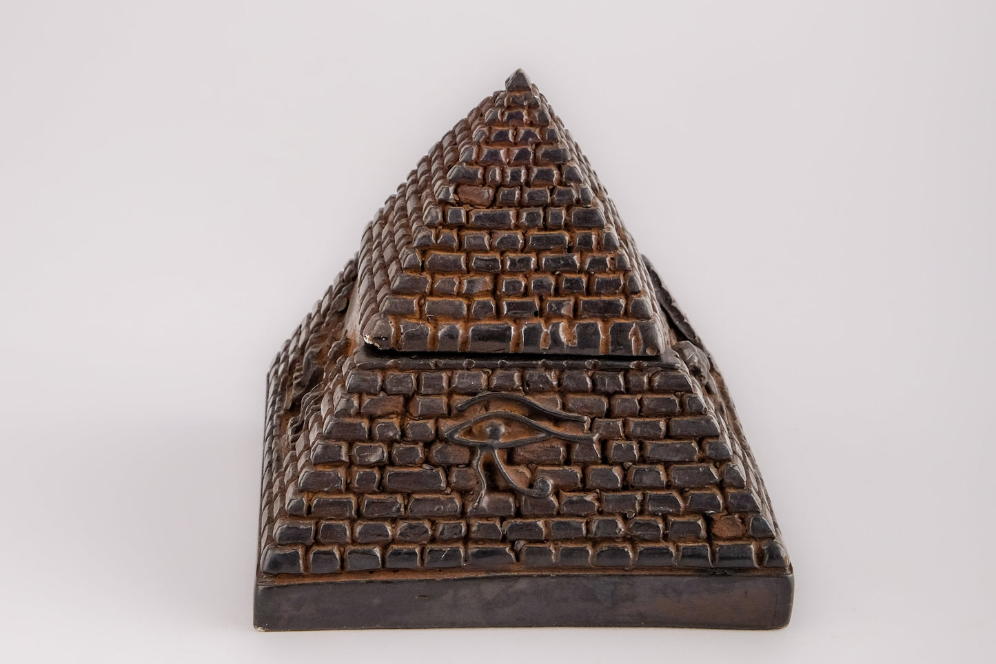 Egyptian pyramid Trinket Box Art pharaonic inscriptions black Egyptian pyramid jewelry Box- Desk Box-Egyptian home decor made in Egypt