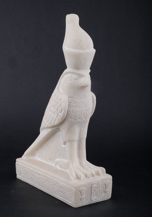 Ancient Egyptian Statue of Horus god Falcon Bird sculpture large alabaster stone made in Egypt