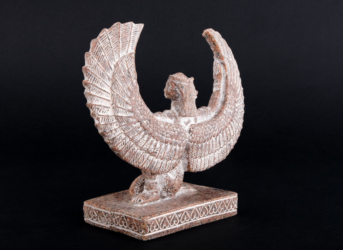 Statue of Egyptian  Isis open wings granite stone made in Egypt