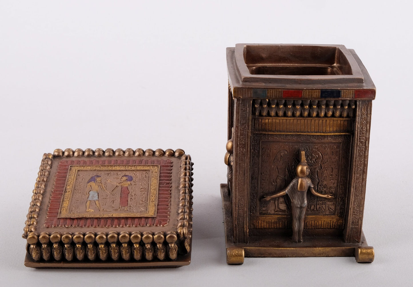 Gorgeous King Tutankhamun Shrine as a jewelry Box - Protected by selket goddess - Replica - handmade - made in Egypt