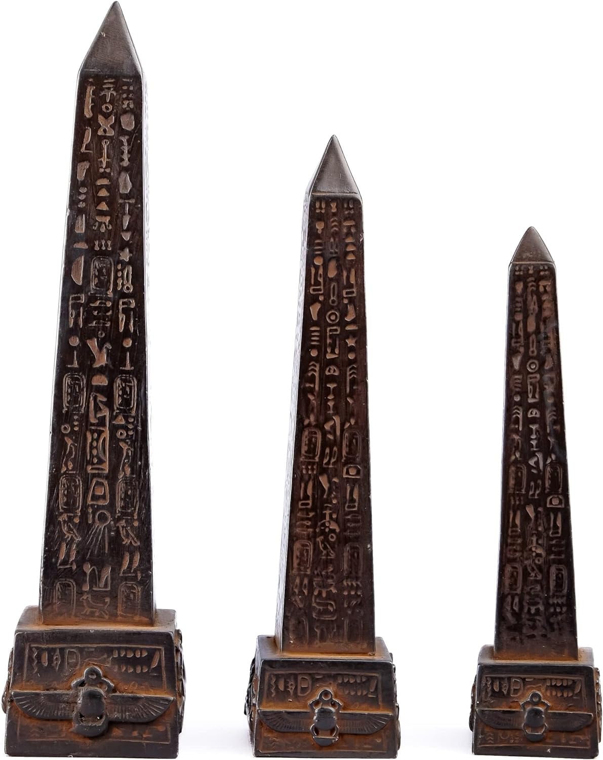 Unique Ancient Egyptian Handmade Obelisk sculpture black made in Egypt