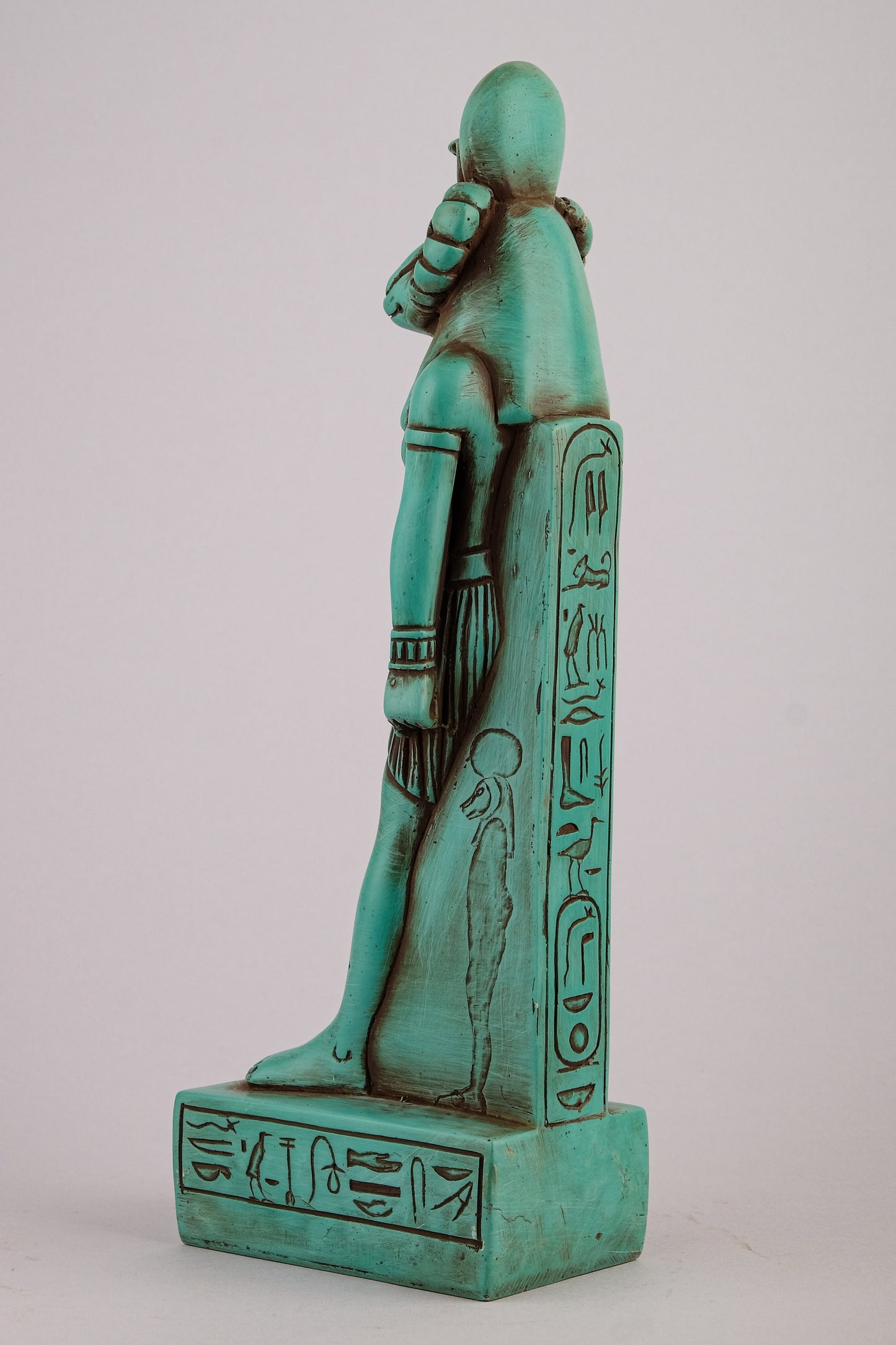 Ancient Egyptian Statue of Khnum of poters source of the Nile Egyptian Art green stone made in Egypt