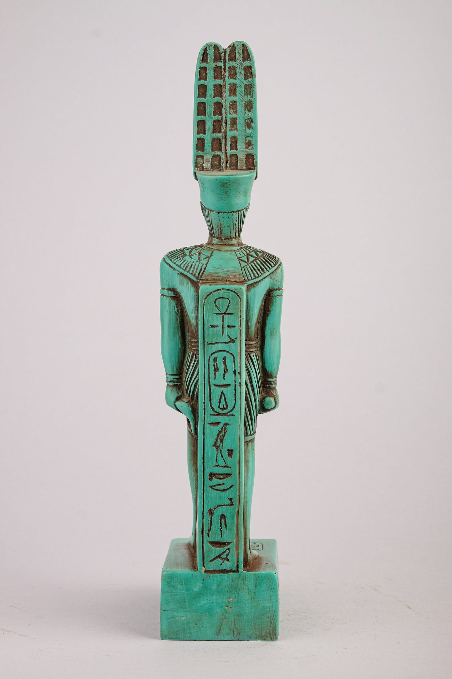 Statue of Egyptian Art Amun Ra green stone made in Egypt