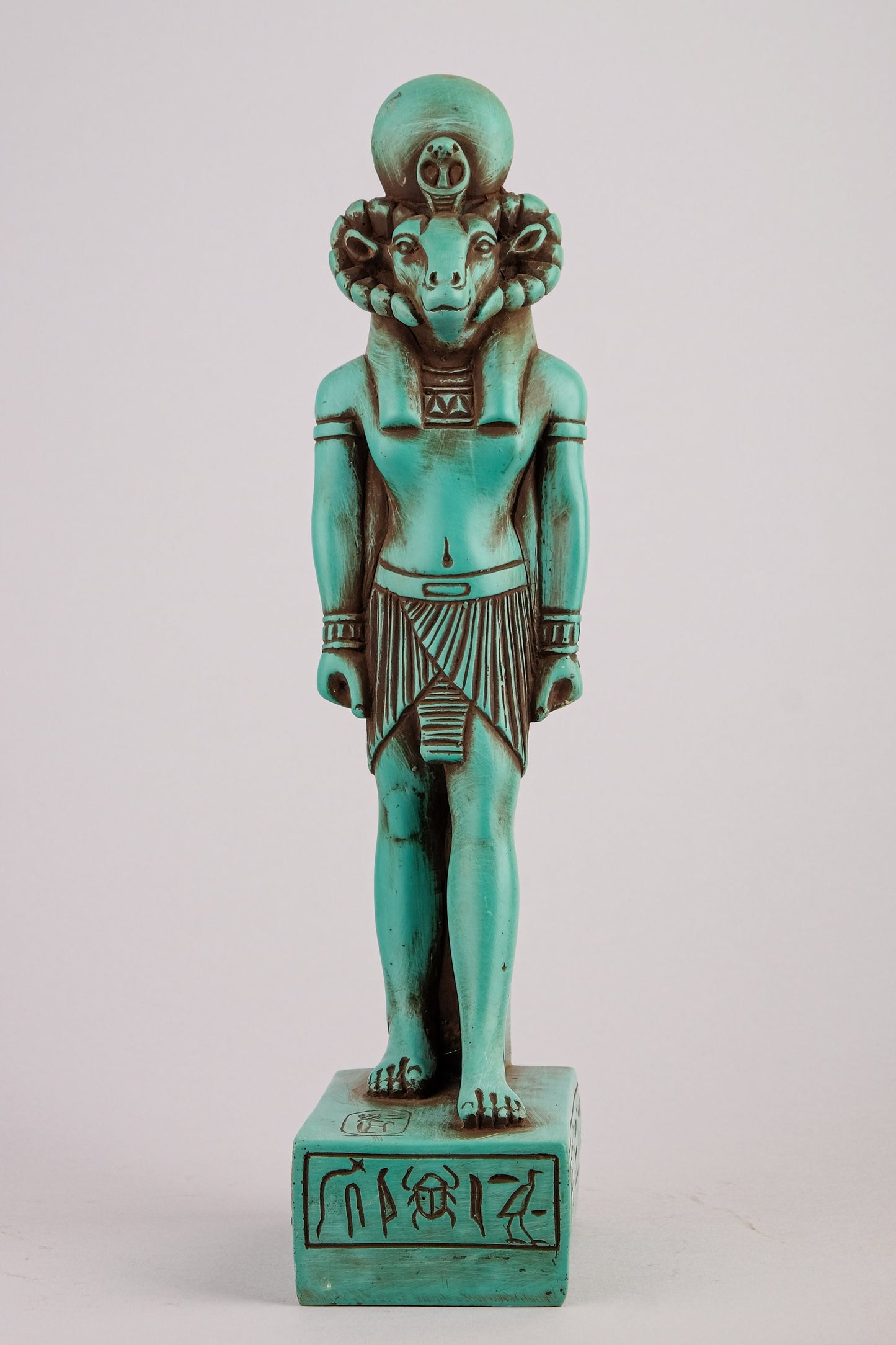 Ancient Egyptian Statue of Khnum of poters source of the Nile Egyptian Art green stone made in Egypt