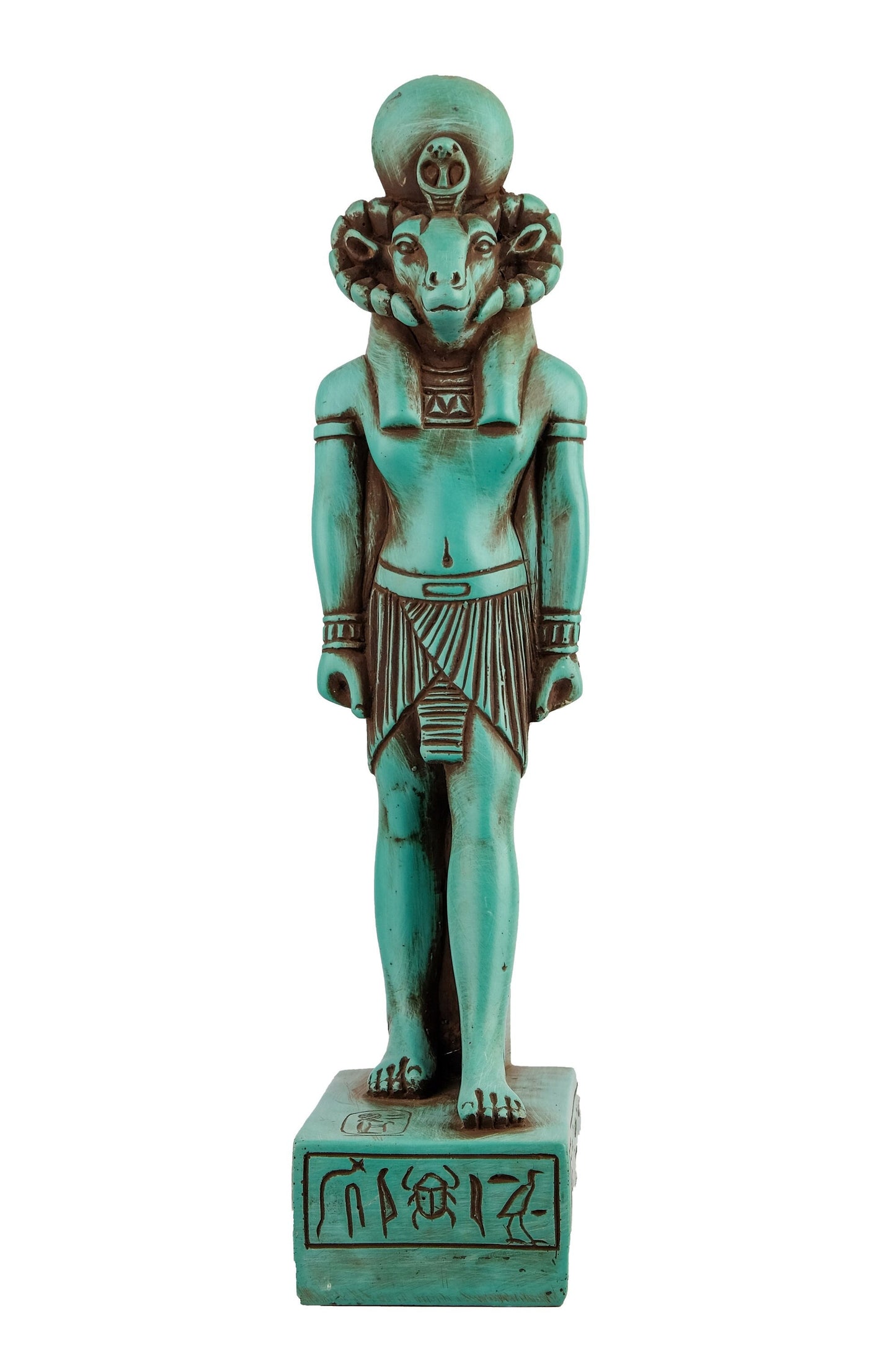 Ancient Egyptian Statue of Khnum of poters source of the Nile Egyptian Art green stone made in Egypt