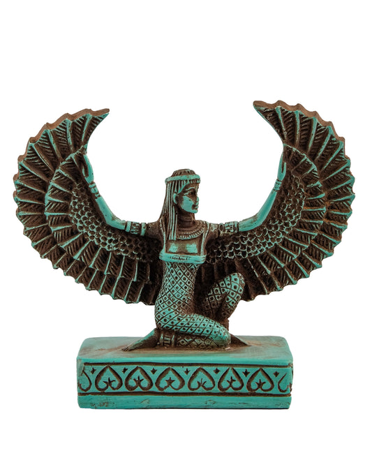 Ancient Egyptian statue of Isis wings symbol of fertility made in Egypt