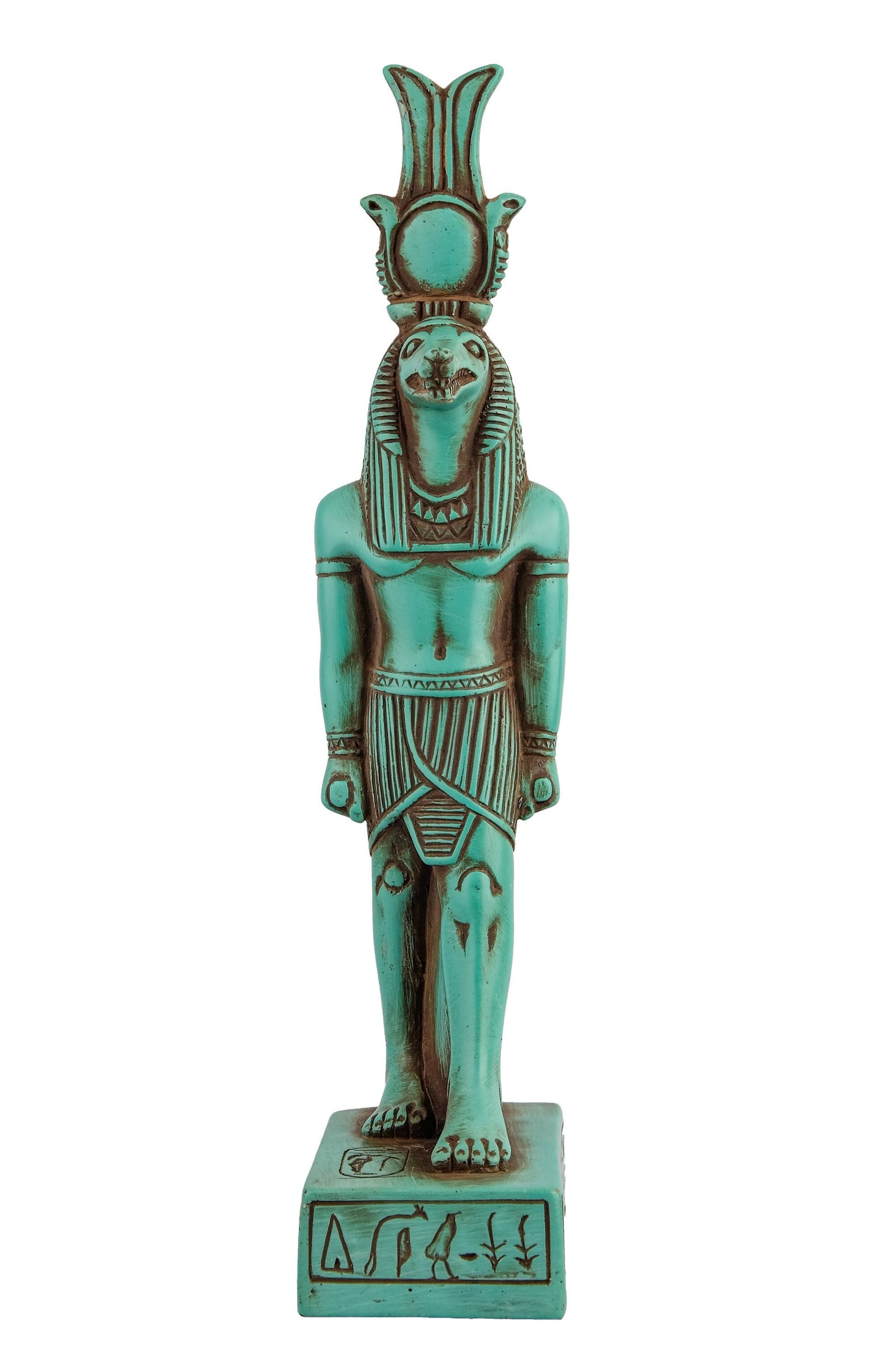 Statue of Egyptian Sobek crocodile symbol of the Nile Sobek (also called Sebek) he is associated Nile crocodile green stone Made in Egypt.