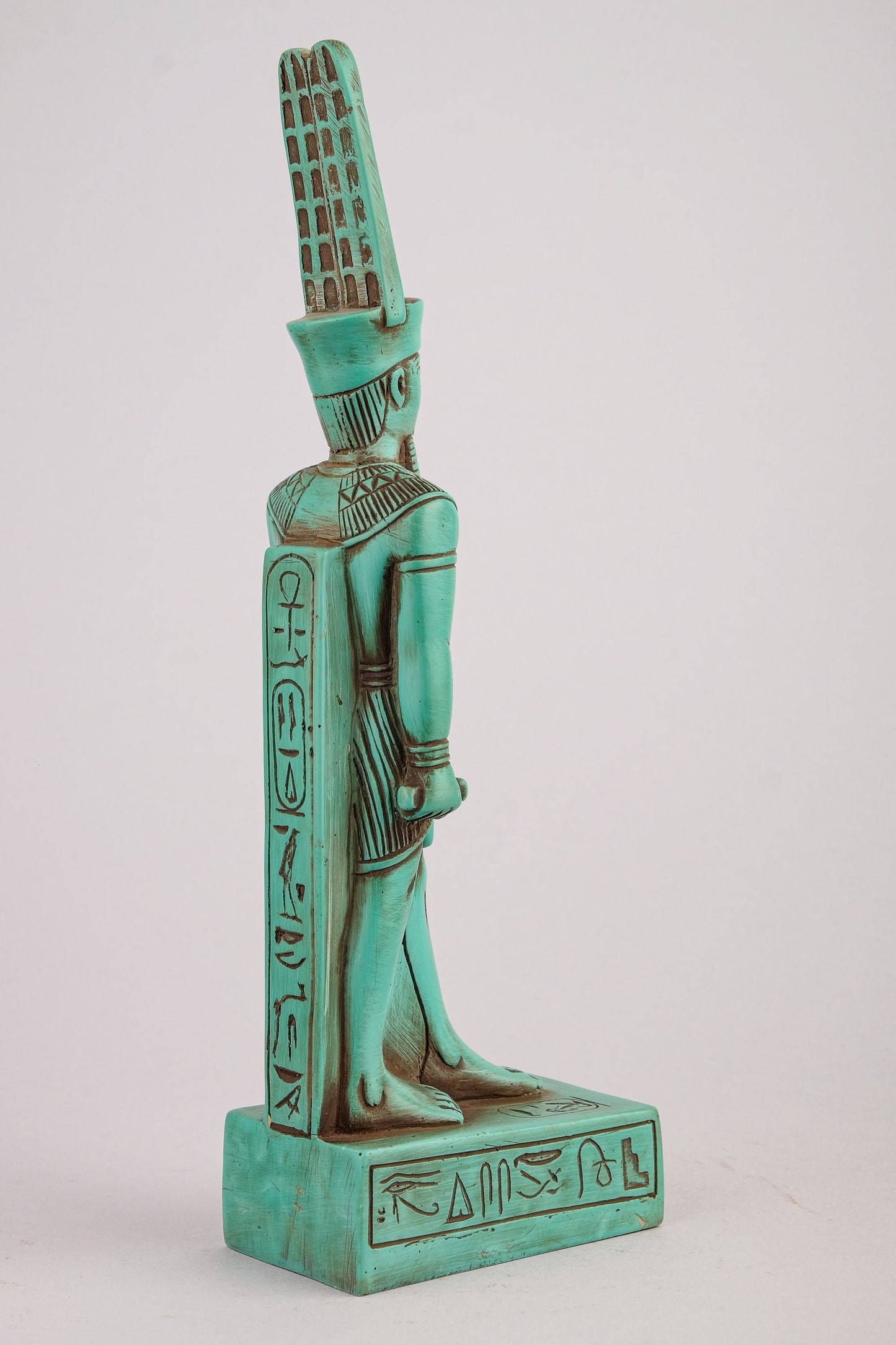 Statue of Egyptian Art Amun Ra green stone made in Egypt