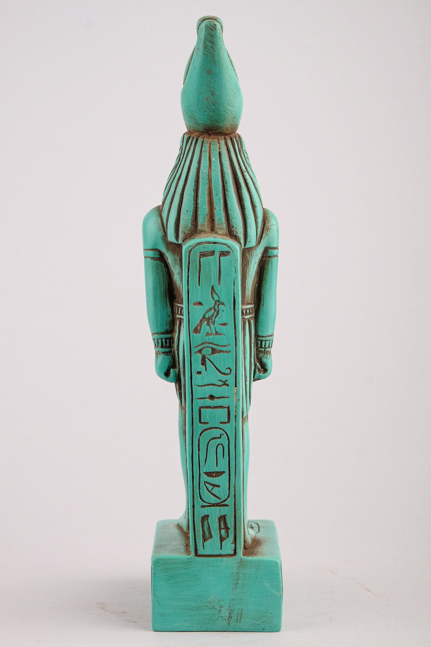 Statue Horus Falcon Headed God of Sky standing unique art Sculpture green stone made in Egypt