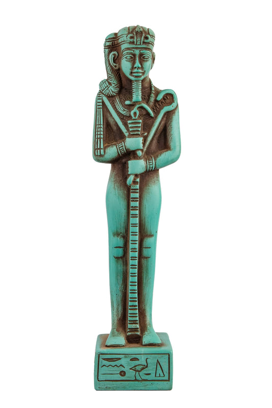 Ancient Egyptian statue of Khonsu the symbol of the moon green stone made in Egypt
