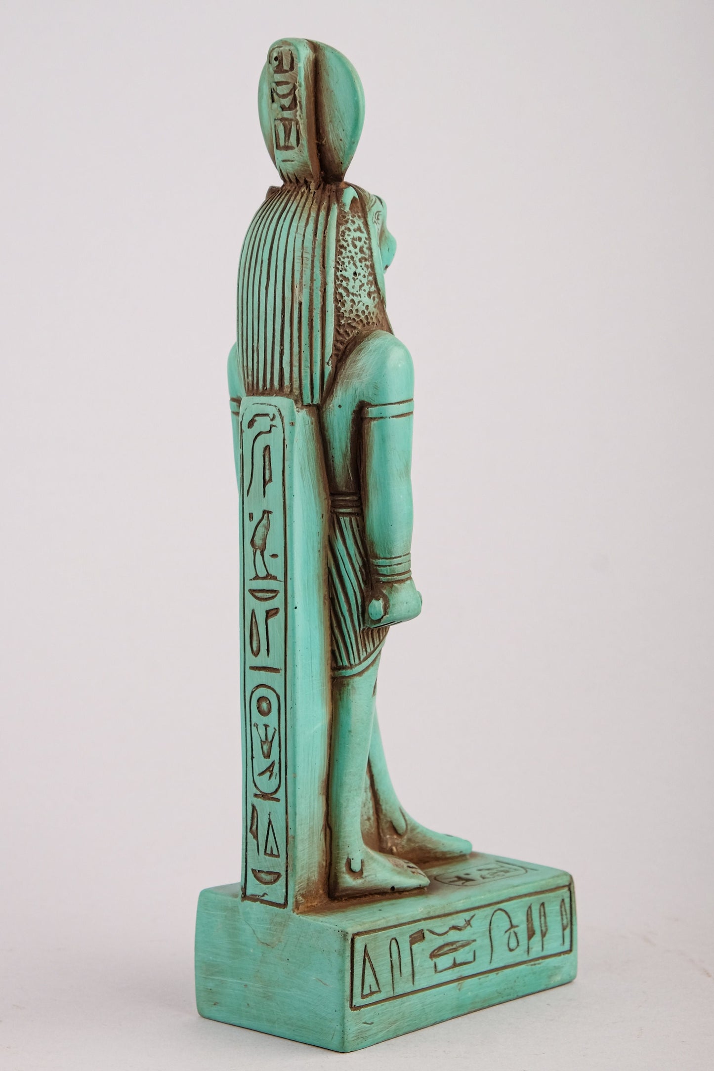 Ancient Egyptian statue of Sekhmet, also spelled of Sakhmet a symbol of war made of green stone made in Egypt