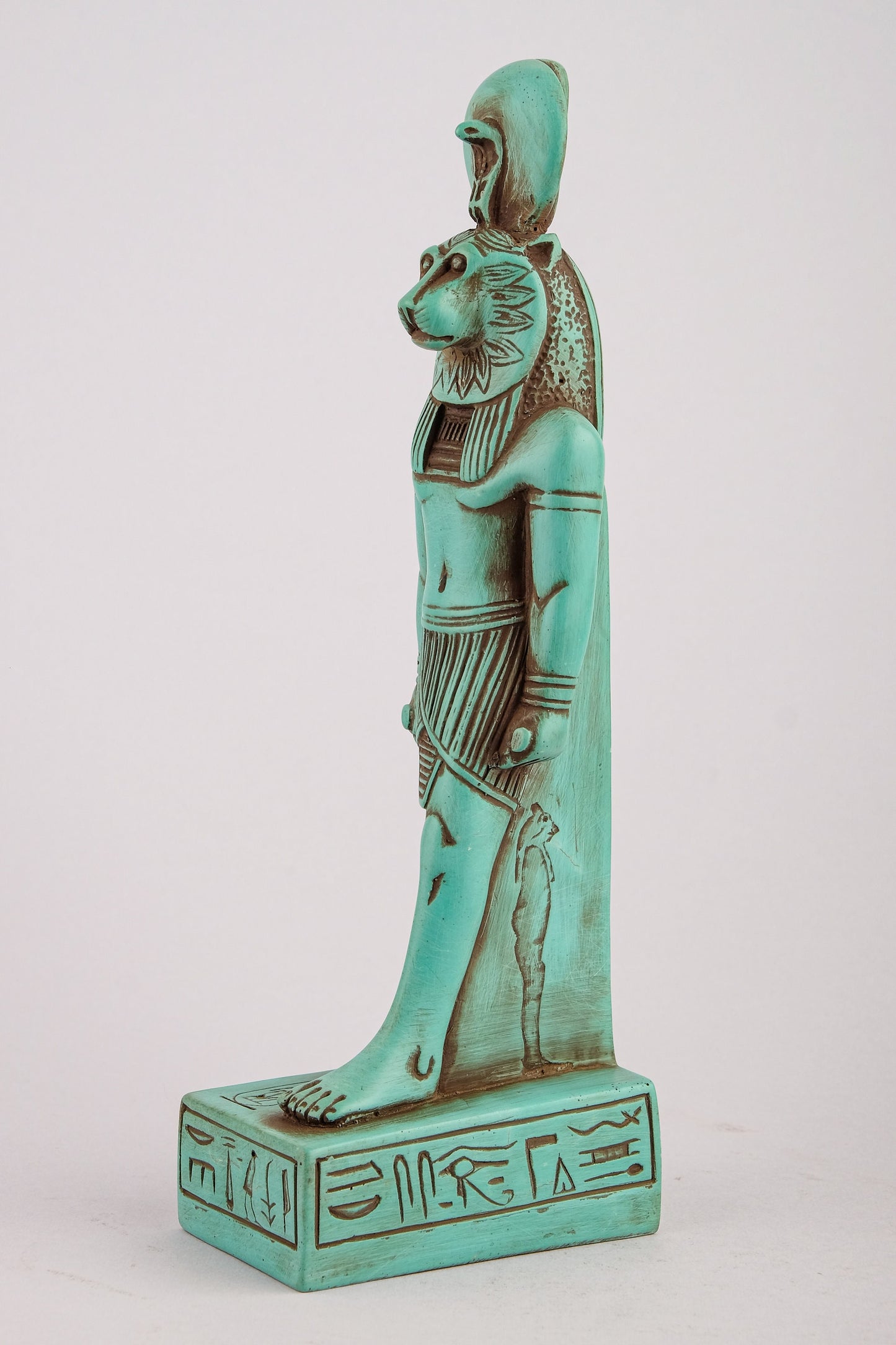 Ancient Egyptian statue of Sekhmet, also spelled of Sakhmet a symbol of war made of green stone made in Egypt