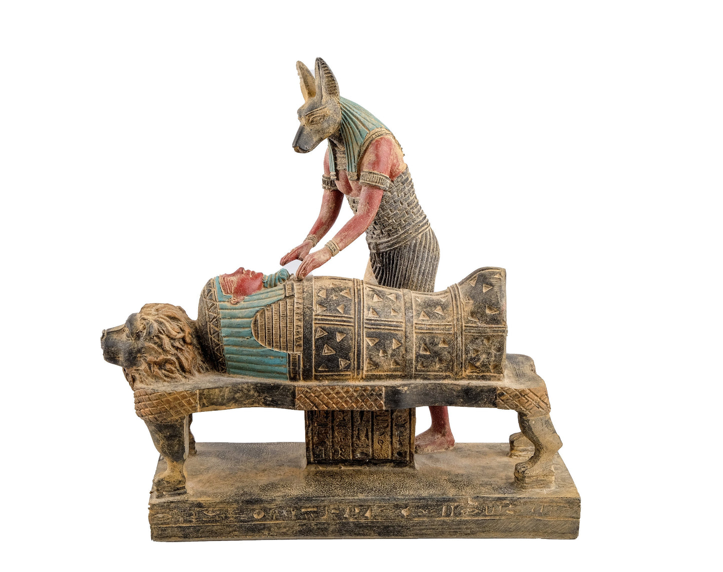 unique ancient Egyptian statue of Anubis symbol of afterlife mummify king Tutankhamun, Manifest piece made in Egypt