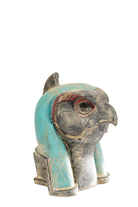 Statue of Egyptian Falcon Bird Horus heavy stone made in Egypt