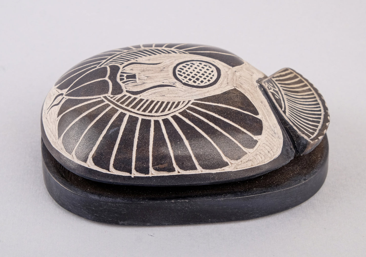 Unique Ancient Egyptian Sacred Scarab winged black heavy stone made in Egypt