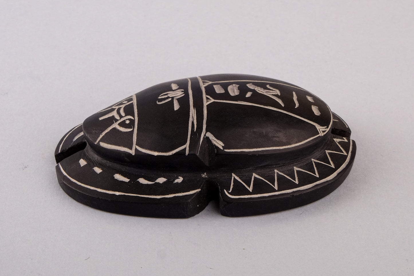 Unique Ancient Egyptian Sacred Scarab winged black stone made in Egypt