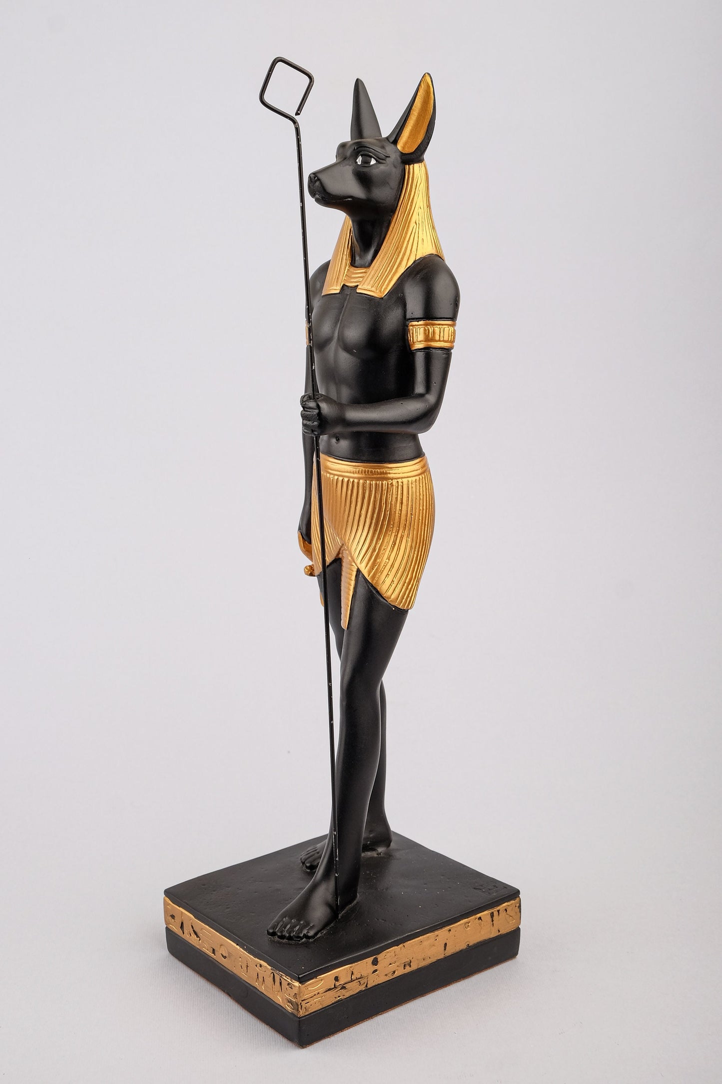 A unique ancient Egyptian statue of Anubis Jackal God of afterlife and mummification, made in Egypt